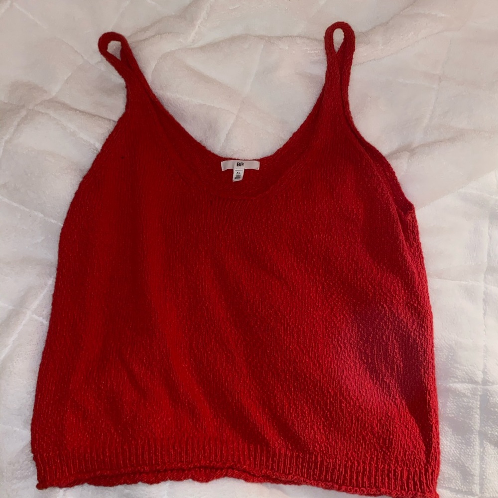 Knit Red Tank Top